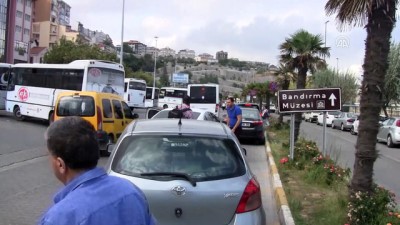 bayram trafigi - Bandırma Feribot İskelesi'nde bayram yoğunluğu - BALIKESİR  Videosu