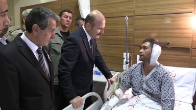 guvenlik gorevlisi - İçişleri Bakanı Soylu yaralı askerleri ziyaret etti - ADIYAMAN  Videosu