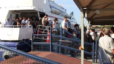 deniz otobusu - Bandırma Feribot İskelesi'nde bayram yoğunluğu - BALIKESİR Videosu