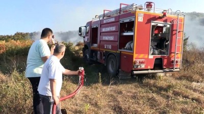 aniz yangini - Köylülerden yangın söndürme çalışmasına destek - ZONGULDAK Videosu
