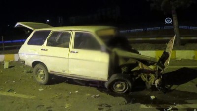 Refüje çarpan otomobilin sürücüsü öldü - KONYA 