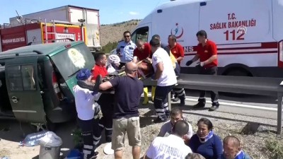 Kırıkkale'de trafik kazası: 8 yaralı 