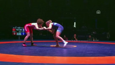 gumus madalya - Avrupa Gençler Güreş Şampiyonası - Ayşegül Özbeğe - ROMA Videosu