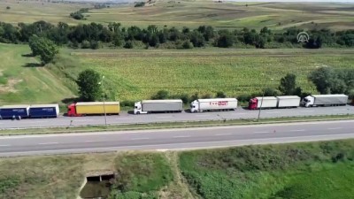 ihracat - Kapıkule'de tır kuyruğu 15 kilometreye uzadı - EDİRNE  Videosu