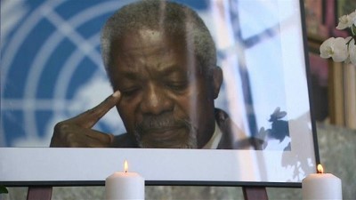 anma toreni - Birleşmiş Milletler'de Kofi Annan için özel tören Videosu