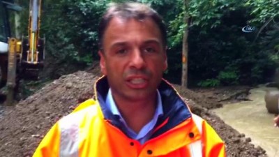 siddetli yagis -  Sümela Manastırı yolunda heyelan  Videosu