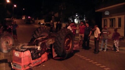 akkale - Bayramiç'te traktör devrildi - ÇANAKKALE  Videosu