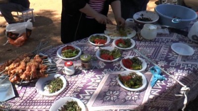 mangal atesi -  Kurbanını kesen Gaziantepliler soluğu piknikte aldı  Videosu