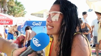 5 yildizli otel -  Kuşadası plajlarında insan seli  Videosu