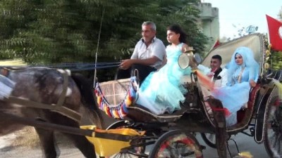 bekarlar -  Yeni evlenen çiftin faytondan gelin arabası hayali gerçek oldu  Videosu