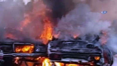 arac deposu -  Hurda araç deposunda çıkan yangında hurda araçlar yandı Videosu