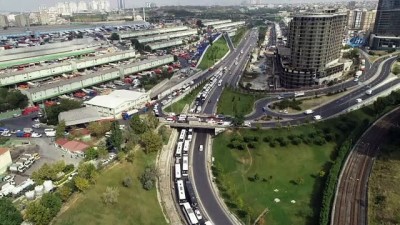 gard -  15 Temmuz Demokrasi Otogarı'nda kilometrelerce otobüs kuyruğu havadan görüntülendi  Videosu