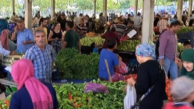 semt pazari -  Kurban Bayramı tatili sonrası semt pazarlarına yoğun ilgi Videosu