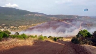  Erdek'teki orman yangını kontrol altına alındı...25 dönümlük orman arazisi yok oldu