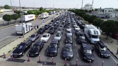 gurbetci - Kapıkule Sınır Kapısı'nda yoğunluk - EDİRNE Videosu