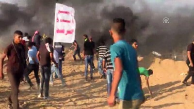 insani kriz - Gazze sınırındaki gösterilerde 25 Filistinli yaralandı (3) - HAN YUNUS Videosu