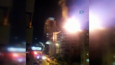  Ankara Çukurambar'da çatı yangını paniğe neden oldu