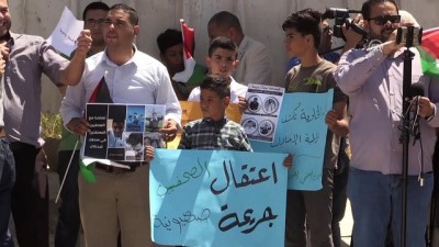 tutuklu gazeteci - Filistinli tutuklu gazetecilere destek gösterisi - RAMALLAH  Videosu