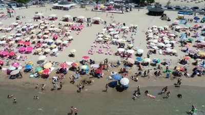 cankurtaran -  Şile plajındaki yoğunluk havadan görüntülendi  Videosu