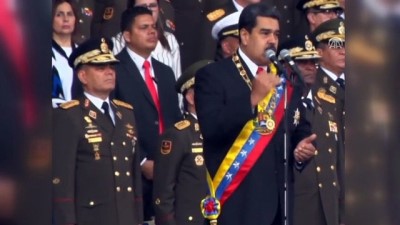 asiri sagci - Venezuela Devlet Başkanı Maduro'ya bombalı saldırı - CARACAS  Videosu