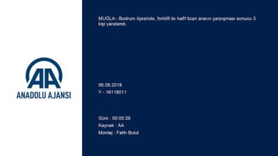 ticari arac - Forklift ile hafif ticari araç çarpıştı: 3 yaralı - MUĞLA Videosu