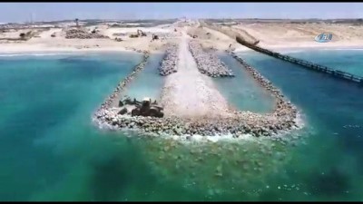 urus -  - İsrail, Gazze Sınırında Deniz Duvarının İnşasına Devam Ediyor  Videosu