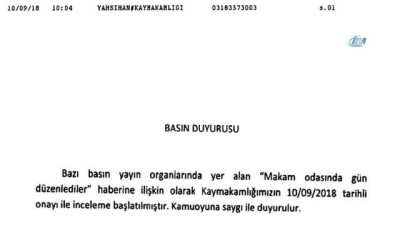  - 'Makam odasında gün'e soruşturma 
