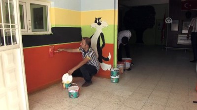 hayvan sevgisi - Okul duvarlarını resimlediler - MARDİN Videosu