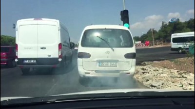  Egzoz dumanıyla trafiği tehlikeye düşürdü 