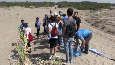 gocmen kuslar - Akyatan Yaban Hayatı Geliştirme Sahası'nda temizlik - ADANA  Videosu