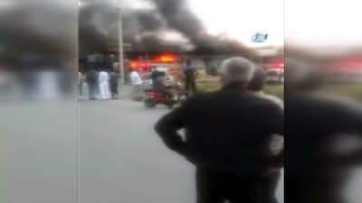  Sanayide yangın çıktı, 3 dükkan zarar gördü
