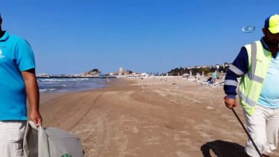 kullar -  Şile Plajı’ndaki temizlik çalışmaları havadan görüntülendi  Videosu