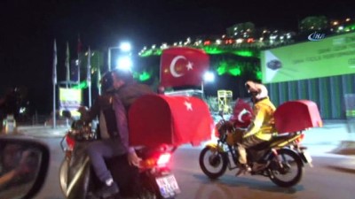  Motorlu kuryeler Şehit Serkan Dökmeci için yollara döküldü 