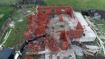 kacak yapi -  Yaylalarda yıkım yeniden başladı...Yıkım çalışmaları havadan görüntülendi  Videosu