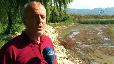  Hızla çekilen İznik Gölü havadan görüntülendi 
