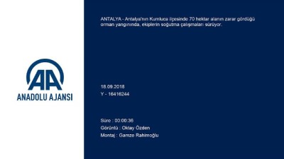 Kumluca'daki orman yangını - Helikopter görüntüsü - ANTALYA 