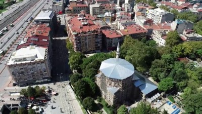 camii -  Pertev Paşa Camii'ndeki restorasyon çalışmaları havadan görüntülendi  Videosu