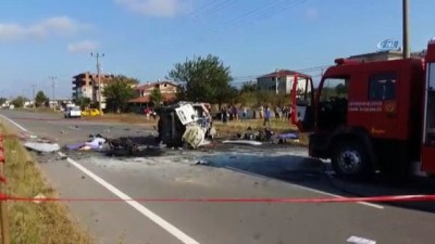  Takla atan araç motosikletli grubun arasına daldı: 8 ölü