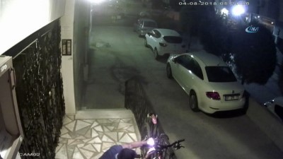  Bisiklet hırsızı uykuda yakalandı... Hırsızlık anı kamerada 