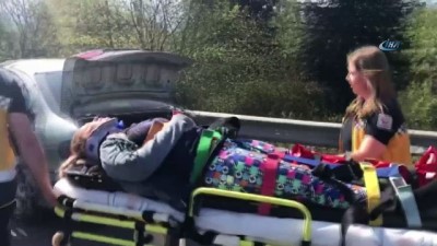  TEM Otoyolunda feci kaza 3 yaralı 