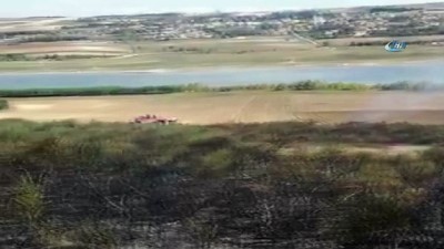 makilik alan -  Sazlıbosna Barajı kenarındaki makilik alanda yangın  Videosu