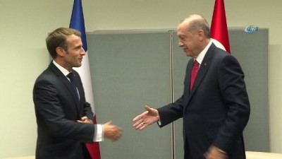  Cumhurbaşkanı Erdoğan, Fransa Cumhurbaşkanı Macron ile görüştü 