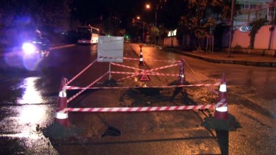 alt yapi calismasi -  Kadıköy’de yol çöktü  Videosu
