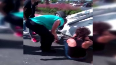  Ters dönen araçta can pazarı kamerada 