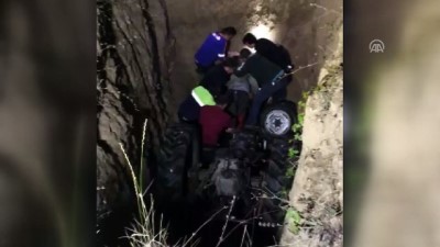 Traktörüyle düştüğü çukurdan kurtarılan adamın sağlık durumu - BOLU 
