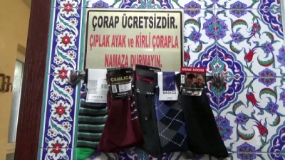  Camide askıda çorap uygulaması