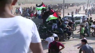 israil - İsrail'in, Gazze sınırında düzenlenen 'Büyük Dönüş Yürüyüşü' gösterileri (2) Videosu