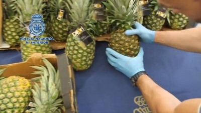 ispanya - Ananasların içinden 67 kilogram kokain çıktı Videosu