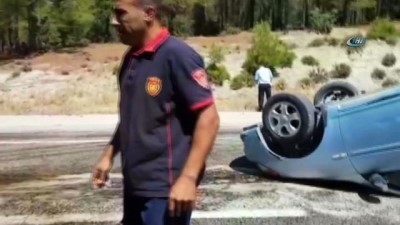  Suriye'ye araç taşıyan tır Kilis'te devrildi