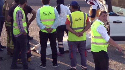 emniyet seridi -  3’üncü köprü yolundaki kazada baba - oğul hayatını kaybetti  Videosu